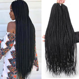 30inch Ombre Box Braids Crochet Hair Pre-looped Synthetic Braids Hair Extensions Crochet Braids Hair