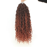 Boho Faux Locs Synthetic Crochet Braids Hair Goddess Locs Crochet Hair Pre-looped Soft Locs With Curly Ends Hippie Locs Hair