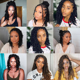 Pre-twisted Passion Twist Crochet Hair with Curly Ends Pre looped Synthetic Bohemian Crochet Braids Hair