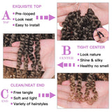 Pre-twisted Passion Twist Crochet Hair with Curly Ends Pre looped Synthetic Bohemian Crochet Braids Hair