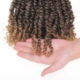 Pre-twisted Passion Twist Crochet Hair with Curly Ends Pre looped Synthetic Bohemian Crochet Braids Hair