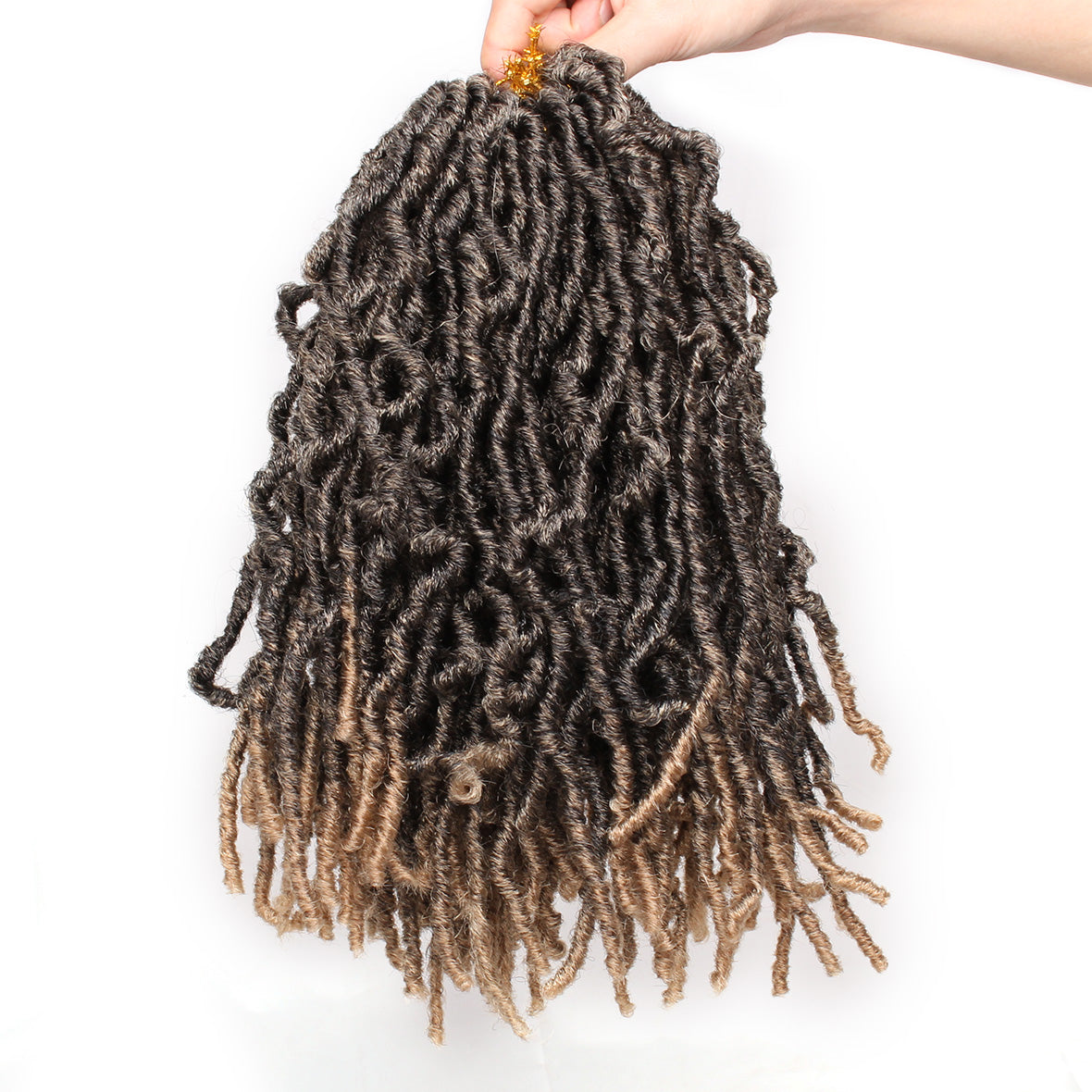 12inch Nu Soft Faux Locs Crochet Hair Pre-looped Copper Red Braiding Hair Goddess Short Faux Locs Synthetic Crochet Hair