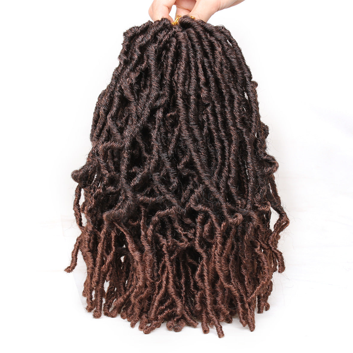 12inch Nu Soft Faux Locs Crochet Hair Pre-looped Copper Red Braiding Hair Goddess Short Faux Locs Synthetic Crochet Hair