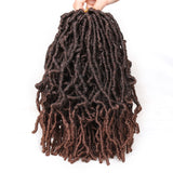 12inch Nu Soft Faux Locs Crochet Hair Pre-looped Copper Red Braiding Hair Goddess Short Faux Locs Synthetic Crochet Hair