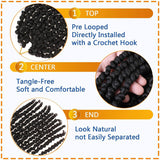 10Inch Pre-twisted Passion Twist Crochet Hair Pre-looped Synthetic Braiding Hair Extensions
