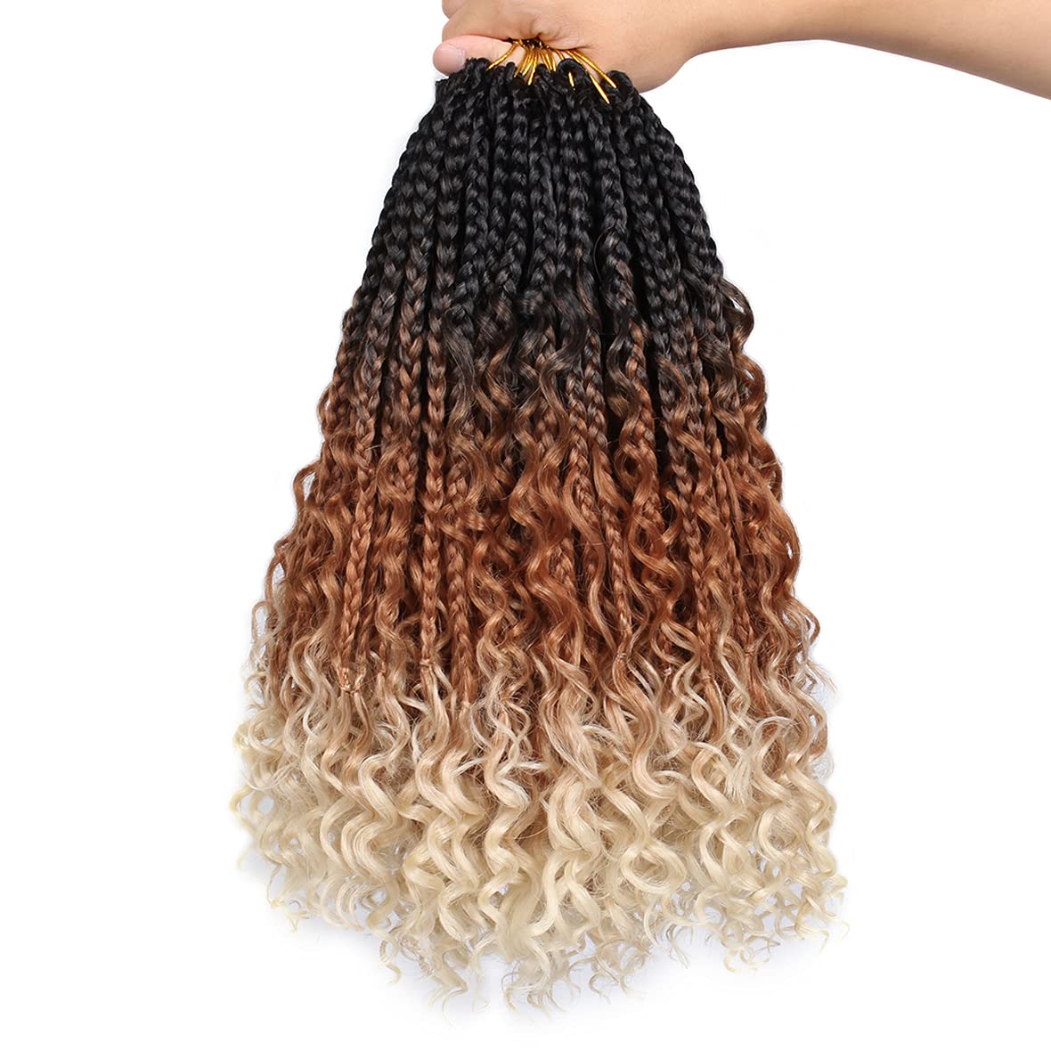 14Inch Boho Box Braids Crochet Hair Curly Ends Bohemian Goddess Box Br –  unionbeauty