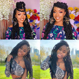 18inch Butterfly Locs Crochet Hair Pre-looped Synthetic Faux Locs Distressed Crochet Braids Extended