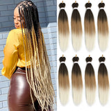 26 Inch Pre Stertched Braids Hair Yaki Texture Easy Braid Synthetic Hair Extensions For Twist Braids