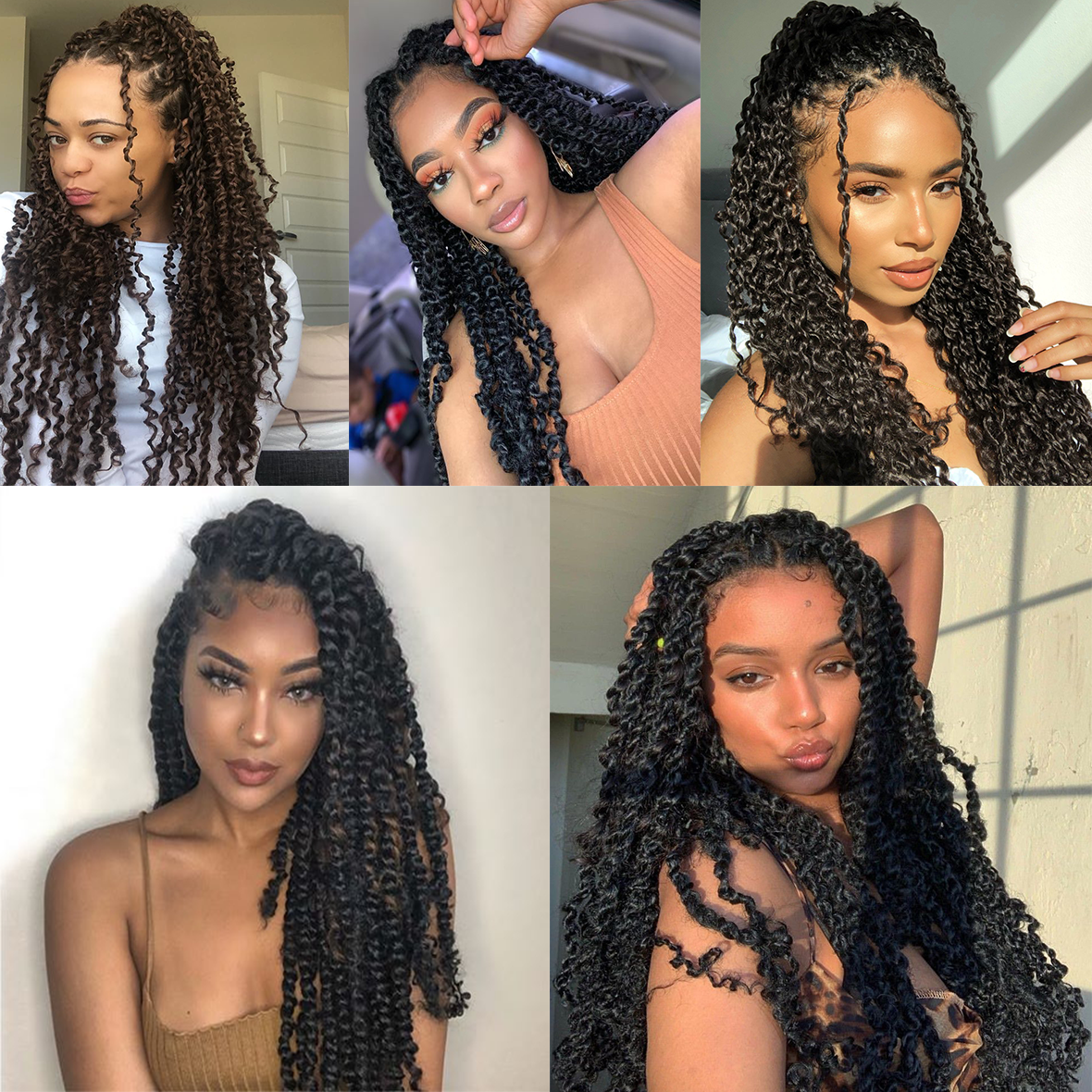 18Inch Passion Twist Crochet Hair Synthetic Braiding Hair Water