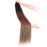 34Inch Long Senegalese Twist Hair Pre-looped Synthetic Crochet Braids Hair Extensions