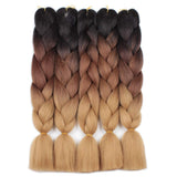 24Inch Braiding Hair Synthetic Crochet Braids Jumbo Ombre Extensions Kanekalon Braiding Hair