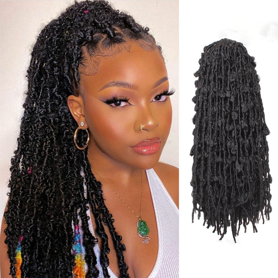 12inch Nu Soft Faux Locs Crochet Hair Pre-looped Copper Red