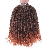 Pre-twisted Passion Twist Crochet Hair with Curly Ends Pre looped Synthetic Bohemian Crochet Braids Hair