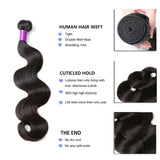 13*4 Lace Frontal Closure Body Wave Human Hair 3 Bundles With Lace Closure Hair