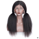UNIONBEAUTY Kinky Straight Wig 13×4 Lace Closure Human Hair Wigs With Baby Hair Preplucked T Part Lace Closure Wig