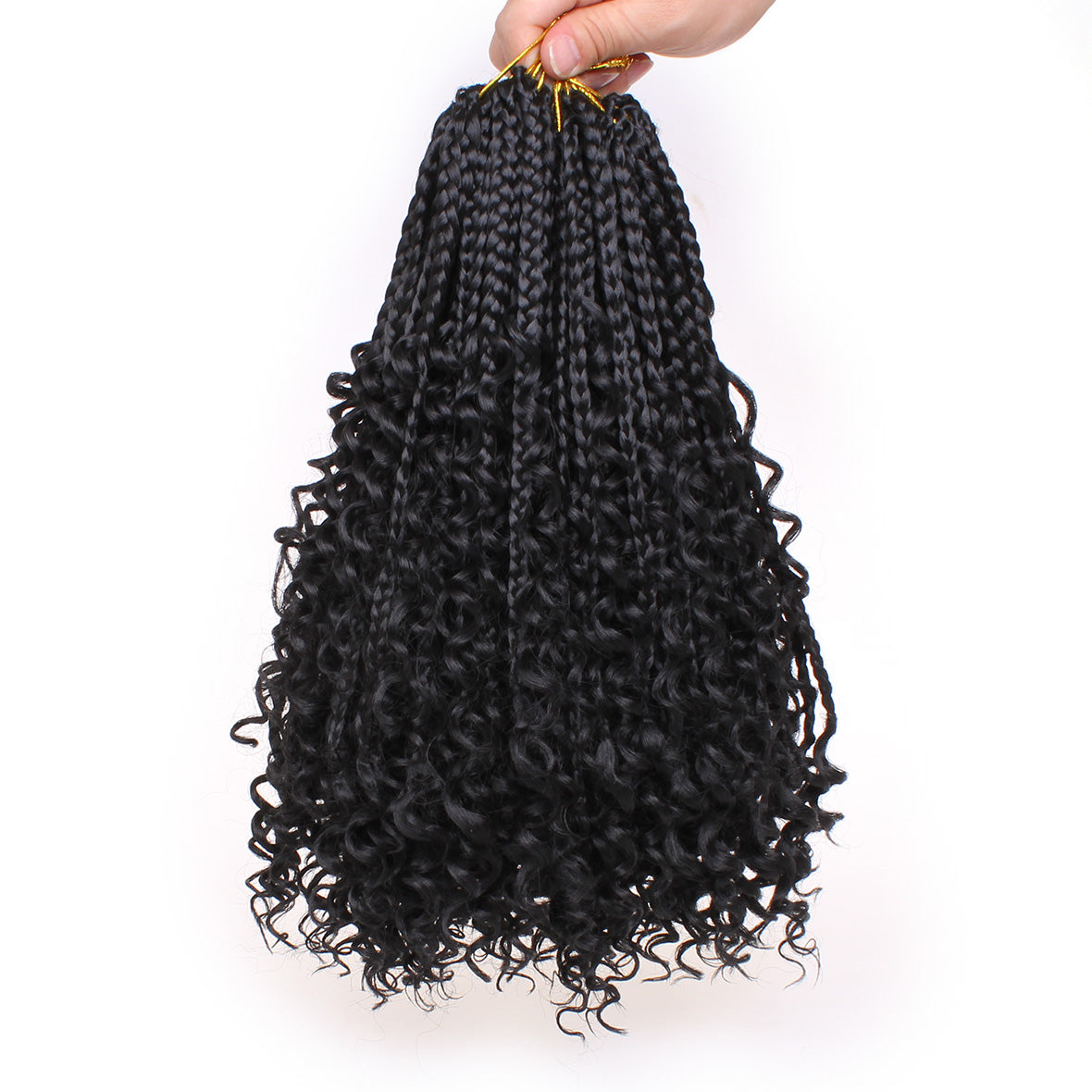 14Inch Curly Faux Locs Crochet Hair Goddess Locs Crochet Hair Boho