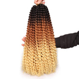 18Inch Passion Twist Crochet Hair Synthetic Braiding Hair Water Wave Crochet Braids Hair For Butterfly Locs