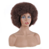 4 Inch Afro Fluffy Afro Wig Short Natural Looking Wigs Synthetic Wig Fluffy Afro Curly Hair Wig