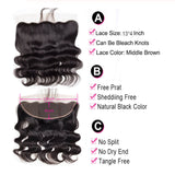 13*4 Lace Frontal Closure Body Wave Human Hair 3 Bundles With Lace Closure Hair