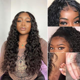 UNIONBEUATY Water Wave Lace Front Human Hair Wigs For Black Women Pre Plucked 13x4 Lace Human Wig