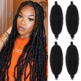 Pre-Separated Springy Afro Twist Hair Spring Twist Hair For Distressed Soft Locs Natural Black Long Marley Twist Braiding Hair Extension