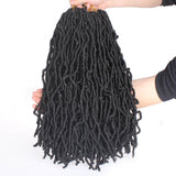 18Inch Nu Faux Locs Synthetic Crochet Braids Faux Locs Crochet Hair Curly Goddess African Braids