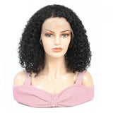 4*4 Short Bob Human Wig Curly Lace Front Wig Middle Part Closure Wig Kinky Deep Curly Wig