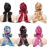 6 Pieces Satin Bonnet Head Scarf Sleeping Cap Headwear Head Wrap Turbans for Black Women Bonnet for Long Curly Hair And Braids